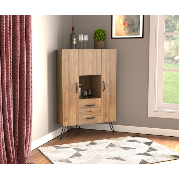 Buffet Cabinet  47.2 in. H x 31.5 in. W x 16.5 in. D in Amaretto